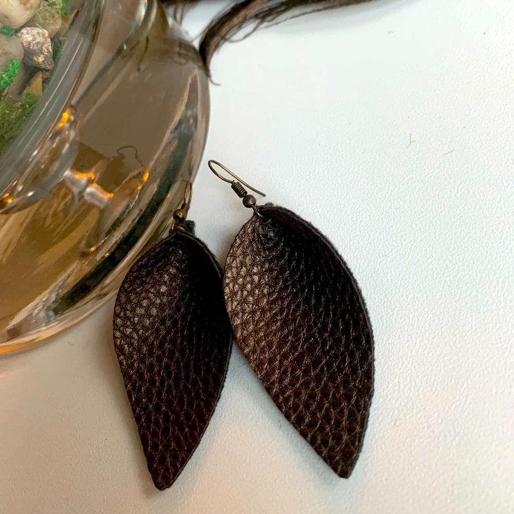 Handmade snakeskin teardrops
